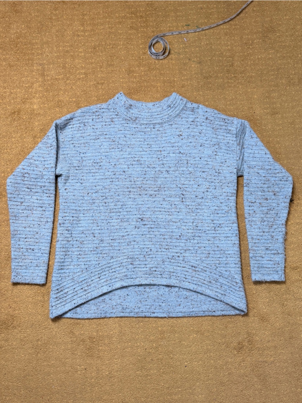 Sundance Light Blue Speckled Off-the-Shoulder Sweater